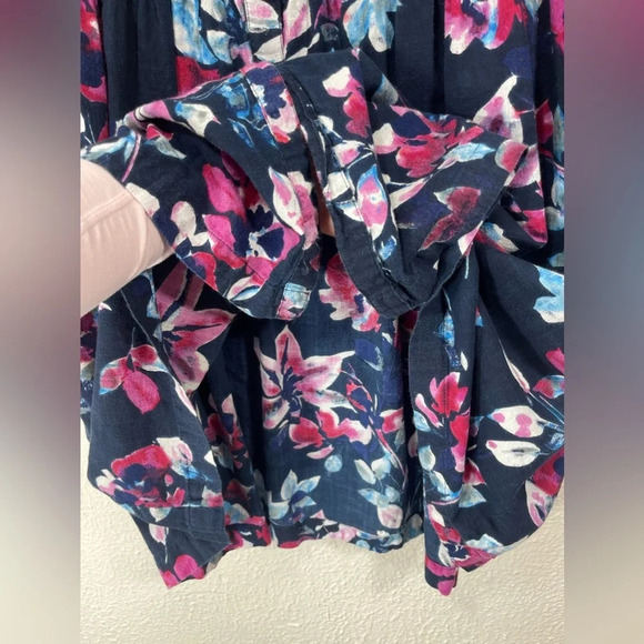 Bombay Paisley Floral Cotton Button Down Tunic Dress Women’s Medium - Picture 6 of 11